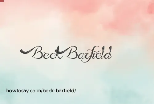 Beck Barfield