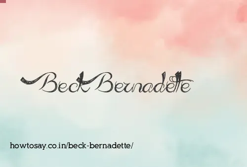 Beck Bernadette