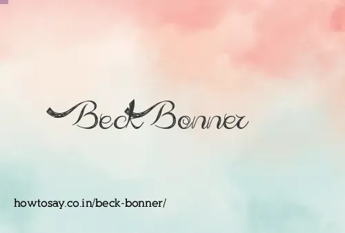 Beck Bonner