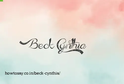 Beck Cynthia
