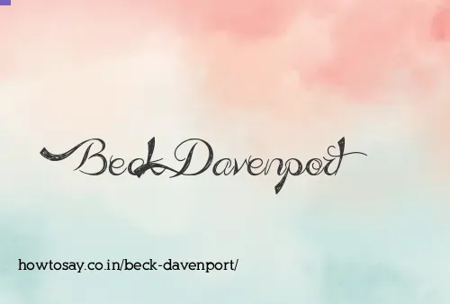 Beck Davenport