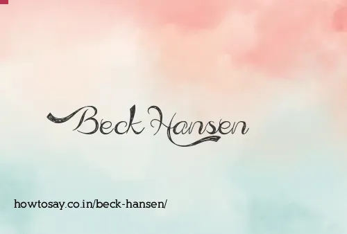 Beck Hansen