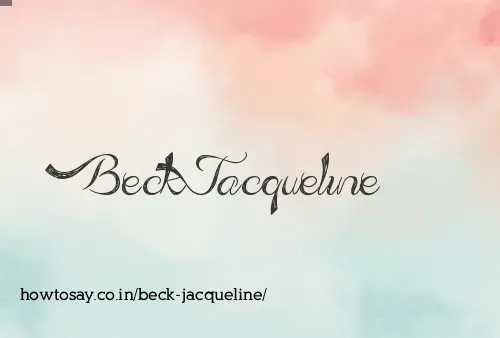 Beck Jacqueline