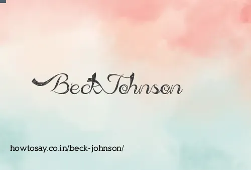 Beck Johnson