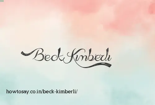 Beck Kimberli