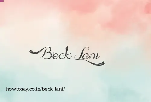 Beck Lani