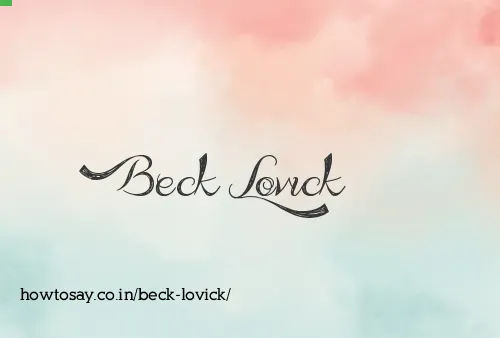 Beck Lovick