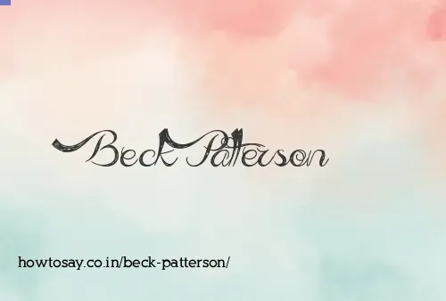 Beck Patterson