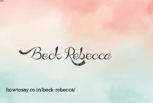 Beck Rebecca