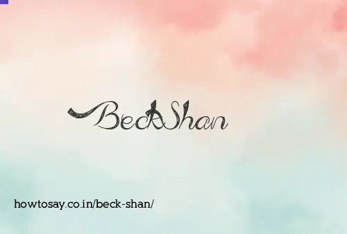 Beck Shan