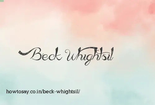 Beck Whightsil