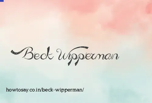Beck Wipperman