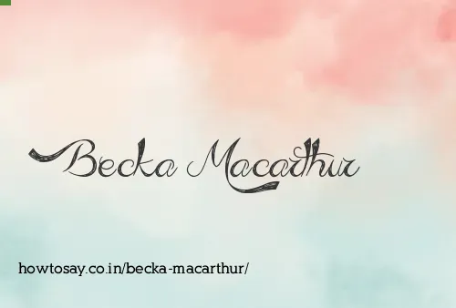 Becka Macarthur