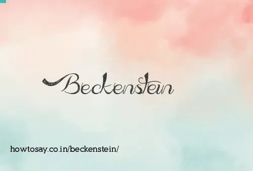 Beckenstein
