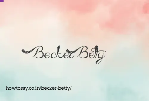 Becker Betty