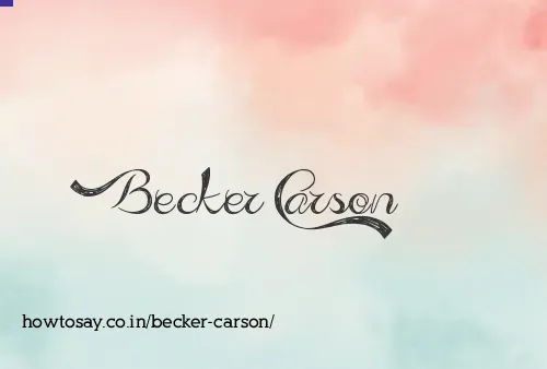 Becker Carson