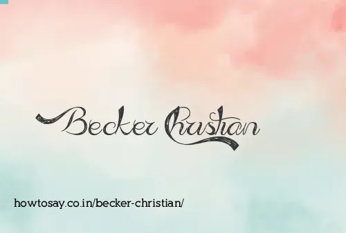 Becker Christian