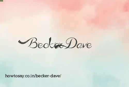 Becker Dave