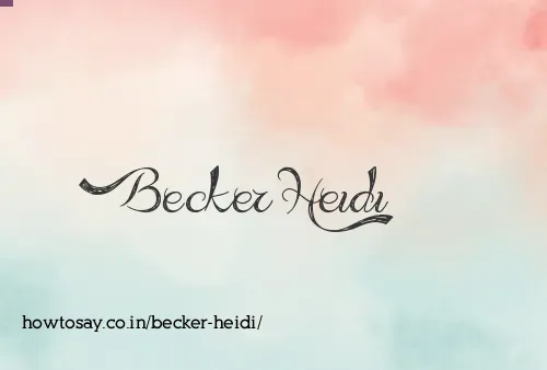 Becker Heidi