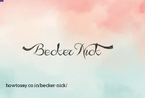 Becker Nick
