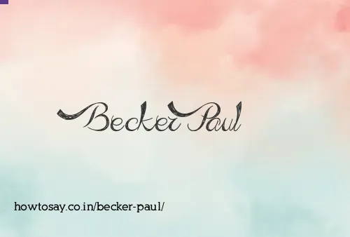 Becker Paul