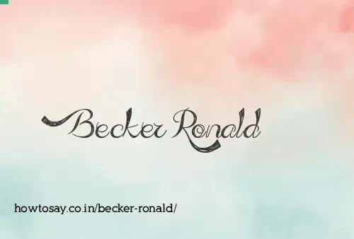 Becker Ronald