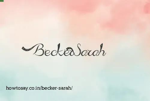 Becker Sarah