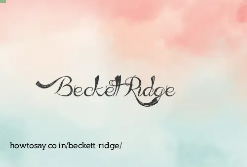 Beckett Ridge