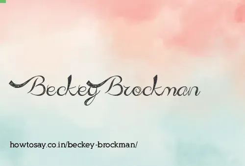 Beckey Brockman