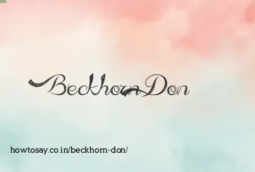 Beckhorn Don