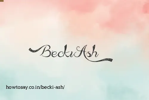 Becki Ash