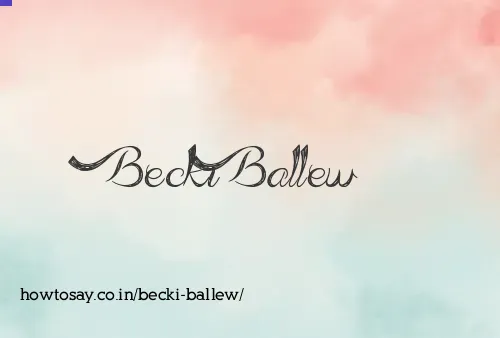 Becki Ballew