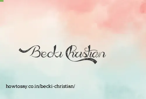 Becki Christian