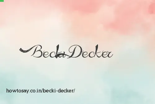Becki Decker