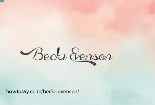 Becki Evenson