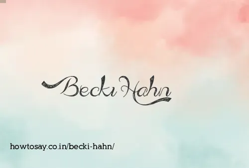 Becki Hahn