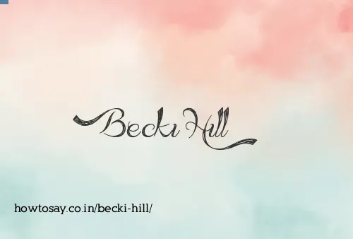 Becki Hill