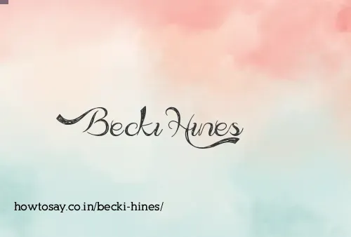 Becki Hines