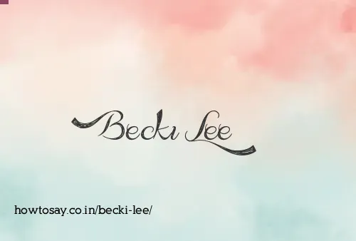 Becki Lee