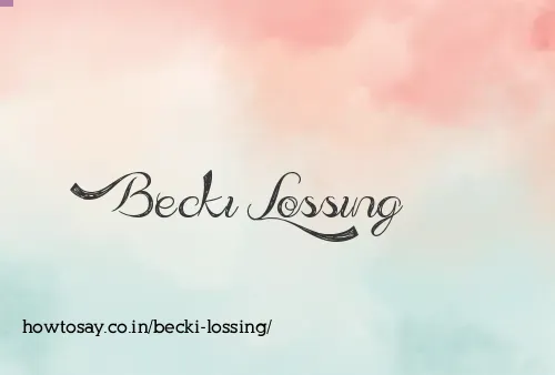 Becki Lossing