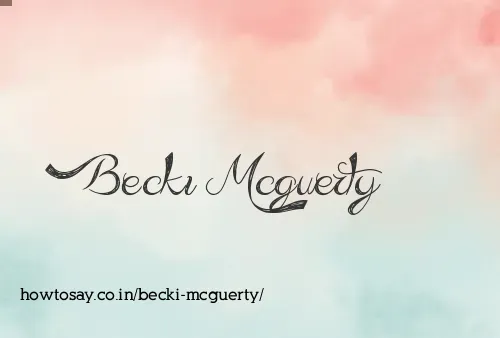 Becki Mcguerty