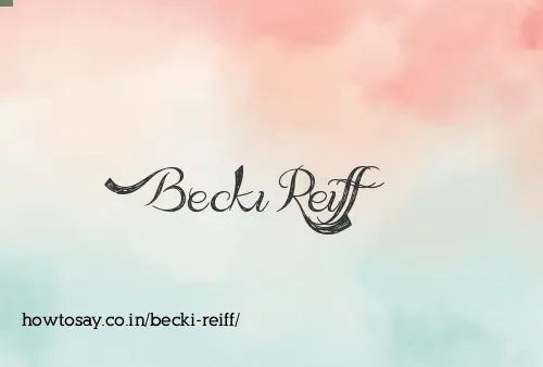 Becki Reiff