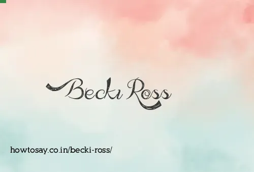 Becki Ross