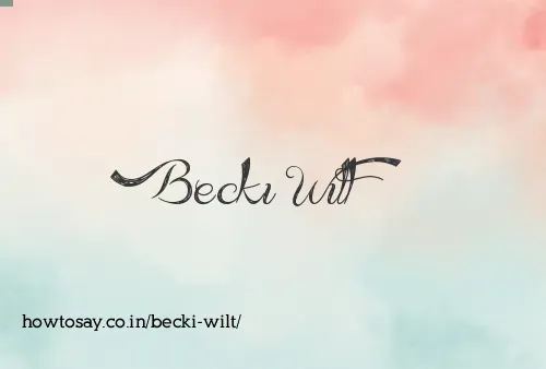 Becki Wilt