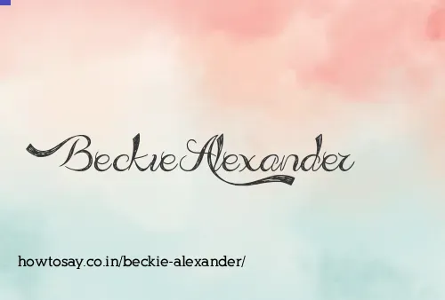 Beckie Alexander