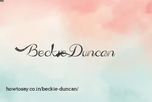 Beckie Duncan