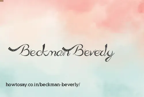 Beckman Beverly