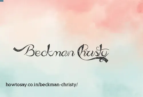 Beckman Christy