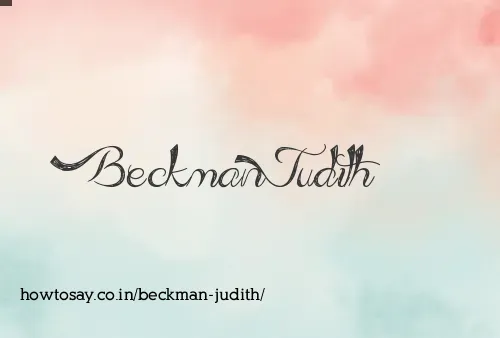 Beckman Judith