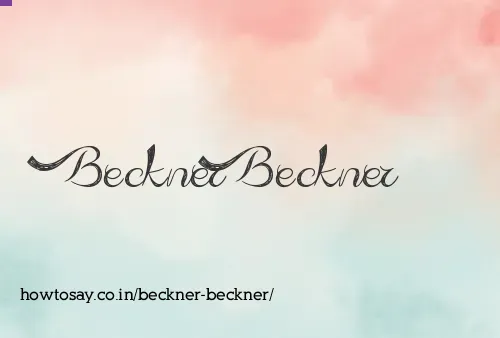 Beckner Beckner